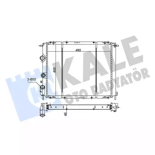 KALE Motor Su Radyatörü 2 Sıra Bakır 0546462PA