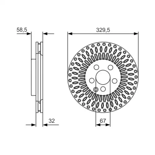 BOSCH Fren Diski Ön Adet 0986479D13