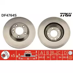 TRW Ön Fren Diski Takım Sağ Ve Sol 350mm DF4764S-DF4760S