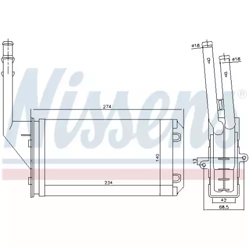 NISSENS Kalorifer Radyatörü 234x140x42 71143