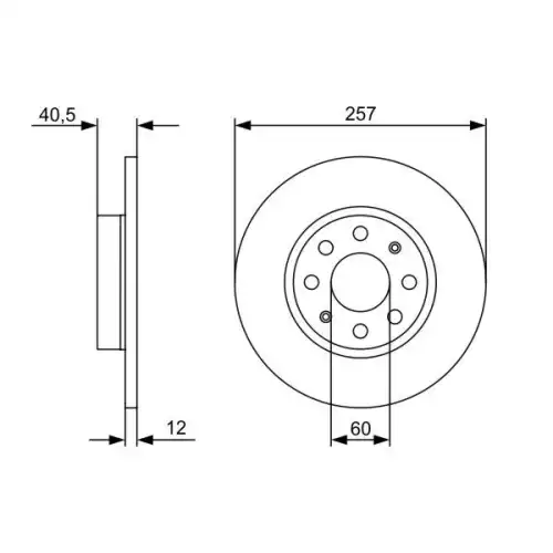 BOSCH Ön Fren Diski 257MM 0986479402