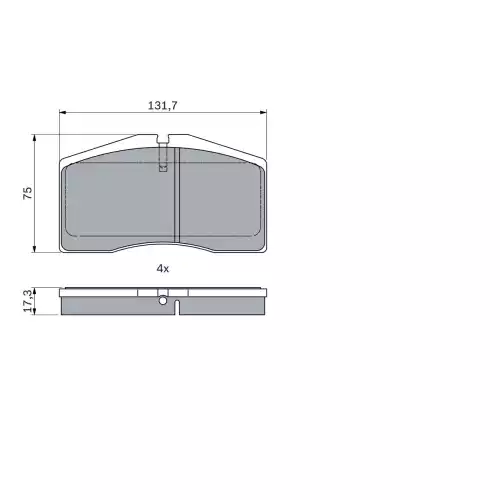 BOSCH Ön Fren Balatası Fişsiz 0986494950