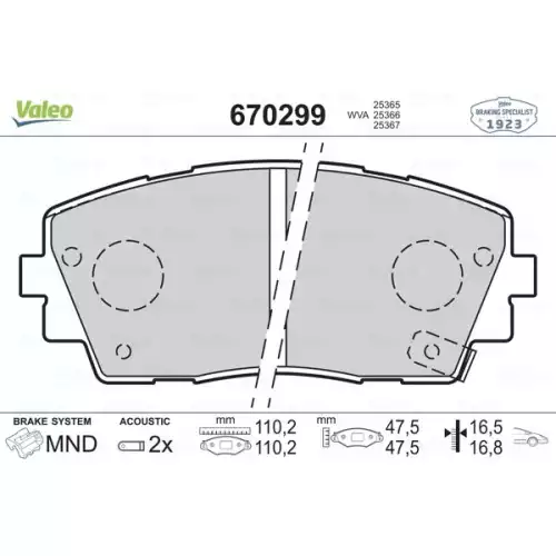 VALEO Ön Fren Balatası Tk 670299