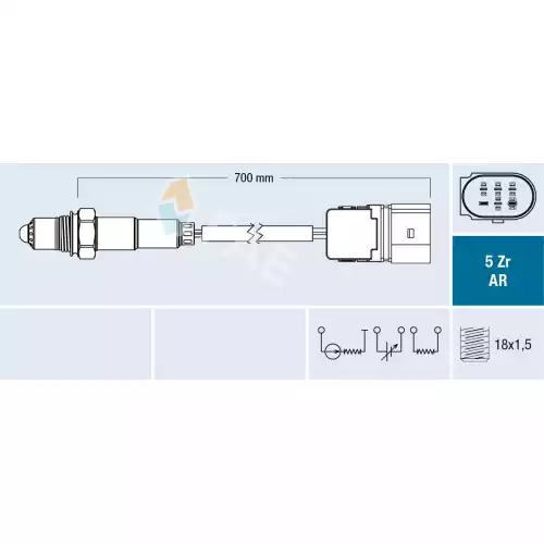 FAE Lambda Oksijen Sensörü Ön FAE 75014