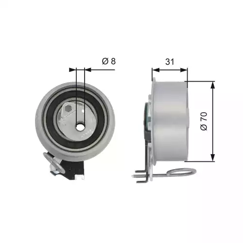 GATES Triger Gergi Rulmanı Benzinli T43135