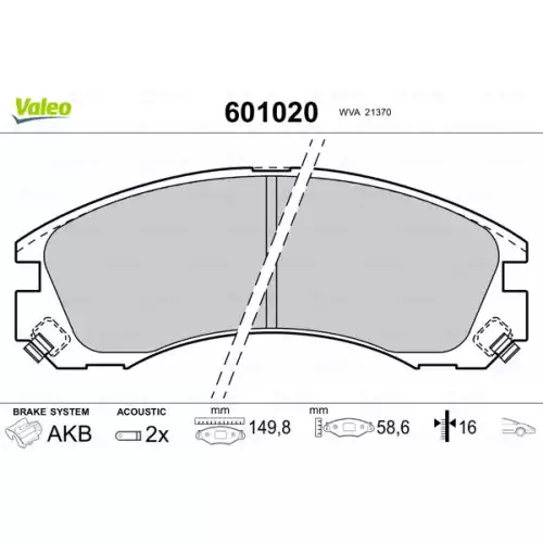 VALEO Ön Fren Balatası Tk 601020