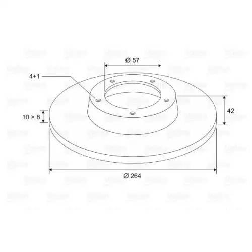 VALEO Ön Fren Diski Takım 264X10 4 Bıjon 186855