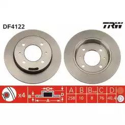 TRW Arka Fren Diski Düz DF4122