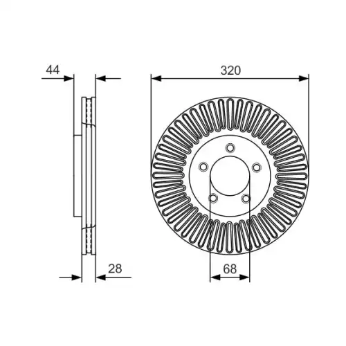 BOSCH Ön Fren Diski 320-282.6mm Adet 0986479D19