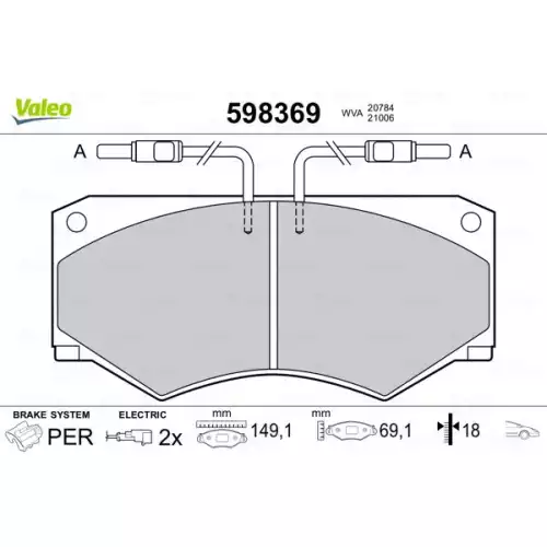 VALEO Ön Fren Balatası Tk 598369