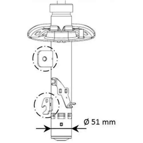 KYB Ön Amortisör Sağ-(51Mm) 339707