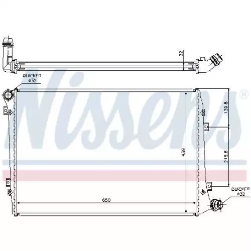 NISSENS Motor Su Radyatörü Mekanik 65291A