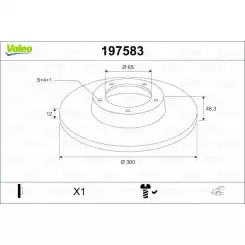 VALEO Arka Fren Diski 197583