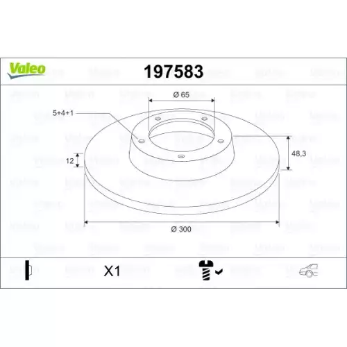 VALEO Arka Fren Diski 197583