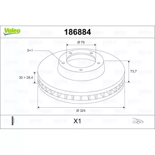 VALEO Ön Fren Diski Takım 186884