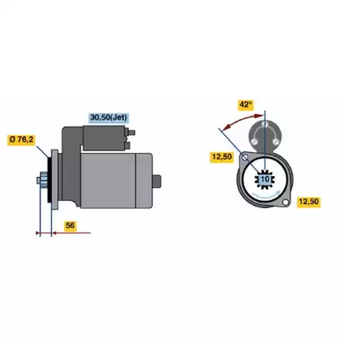 BOSCH Marş Motoru 12V 10 DIS 1,1 KW 0001121026