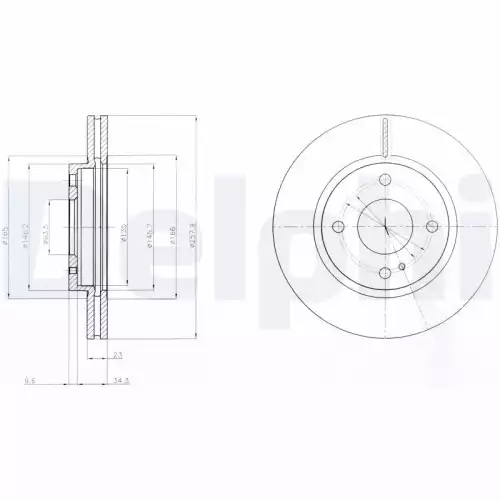 DELPHI Ön Fren Diski 258 4 BG4170