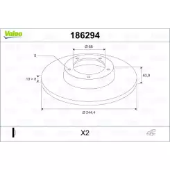 VALEO Arka Fren Diski Adet 186294