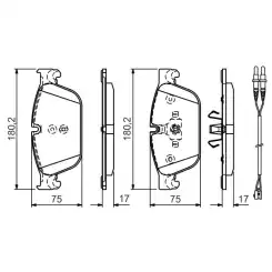 BOSCH Ön Fren Balatası Tk 0986TB3183