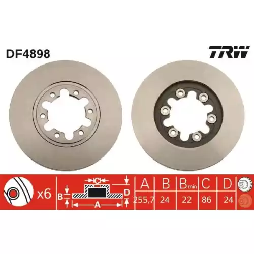 TRW Ön Fren Diski 4X2 DF4898