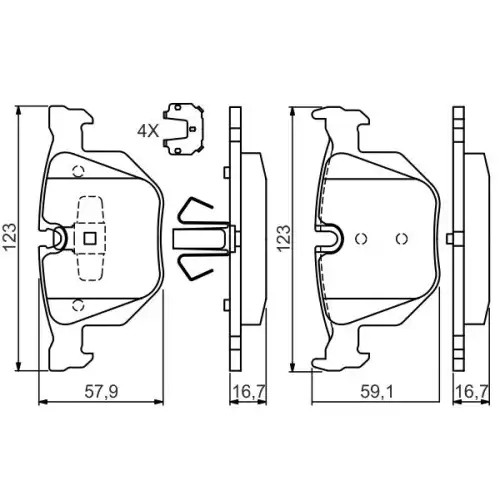 BOSCH Arka Fren Balatası Tk 0986494540