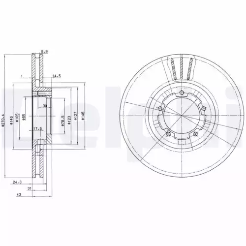 DELPHI Ön Fren Diski Takım BG2663