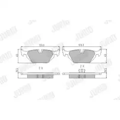 JURID Arka Fren Balatası 571527J
