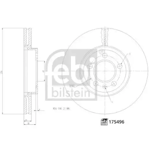 FEBI BILSTEIN Fren Diski Ön Adet FEBİ 175496