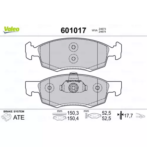 VALEO Ön Fren Balatası Tk 601017