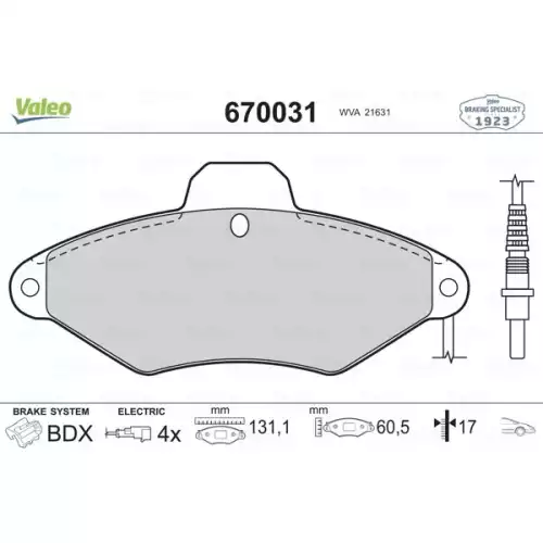 VALEO Ön Fren Balatası Tk 670031