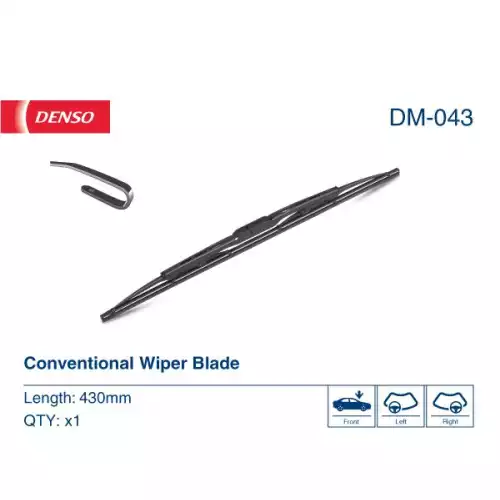 DENSO Ön Cam Silecek Süpürgesi Tek 430mm/17Inc DM-043