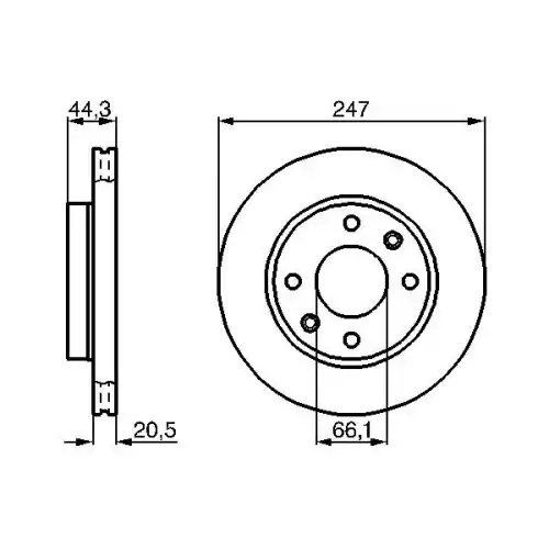 BOSCH Ön Fren Diski Havalı 247Mm 0986478211