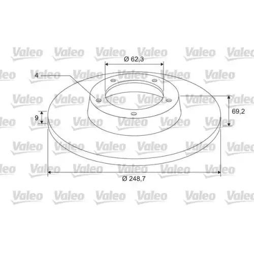 VALEO Fren Diski Arka Rulmanlı+Abs Okuyuculu Adet 675408