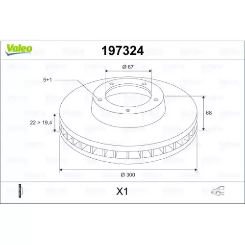 VALEO Arka Fren Diski Takım 197324