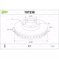 VALEO Ön Fren Diski Havalı 305Mm 197238