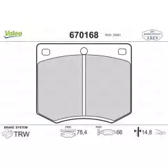 VALEO Ön Fren Balatası Tk 670168