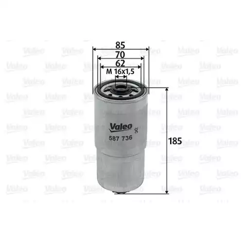 VALEO Yakıt Filtresi Mazot 587736