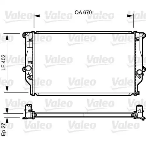 VALEO Motor Su Radyatörü 735216