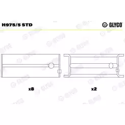 GLYCO Motor Ana Yatak 0.50 H975/5 STD