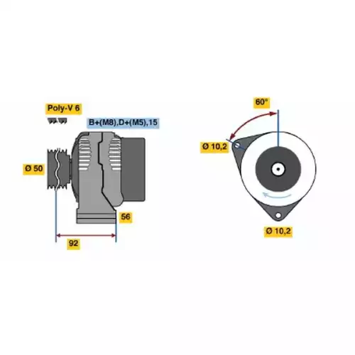 BOSCH Alternatör 0123520017