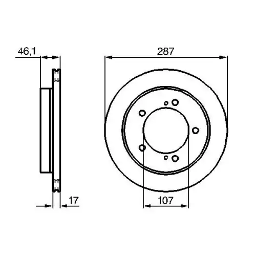 BOSCH Ön Fren Diski Havalı 287Mm 0986478422