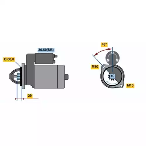 BOSCH Marş Motoru 12V 10 Diş 14 KW 0001108403