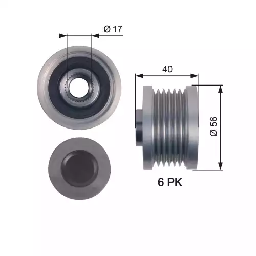 GATES Alternatör Kasnağı OAP7129