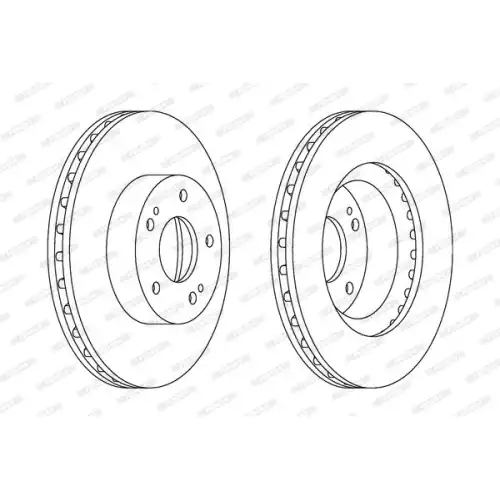 FERODO Ön Fren Diski Havalı (290 5) DDF1659C