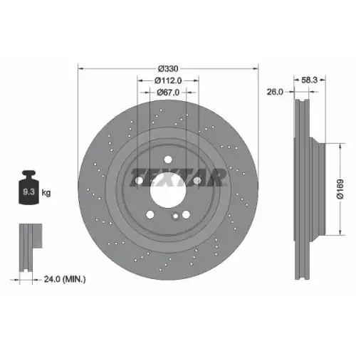 TEXTAR Arka Fren Diski 92120407