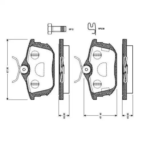 BOSCH Arka Fren Balatası 0986TB2298