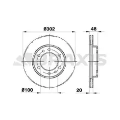 BRAXIS Ön Fren Diski Havalı 302Mm AE0224