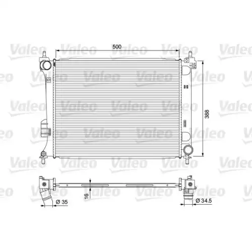 VALEO Motor Su Radyatörü 701729