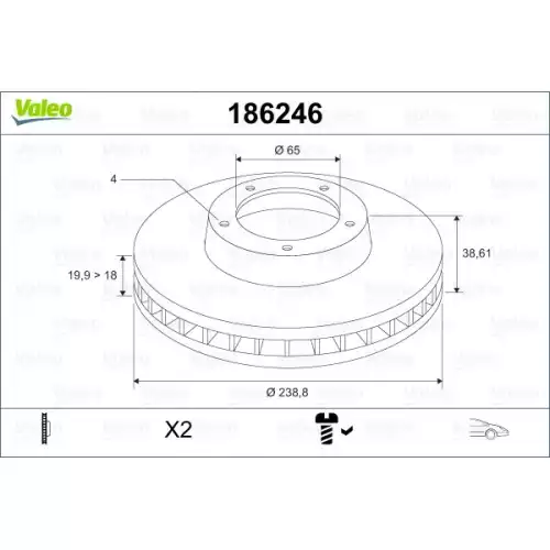 VALEO Ön Fren Diski 186246