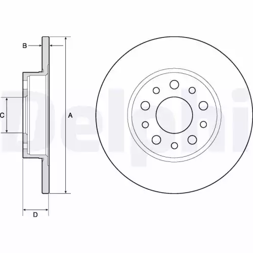 DELPHI Arka Fren Diski Adet BG4798C